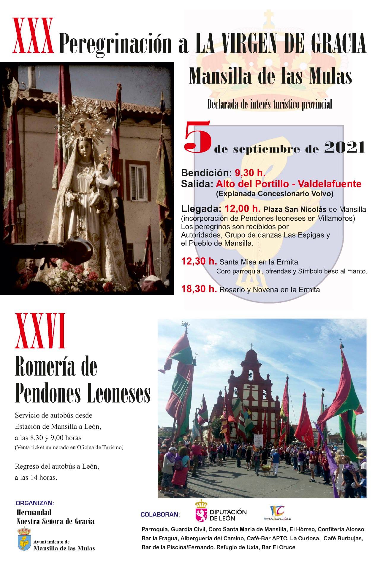 Peregrinación de la Virgen de Gracia 2021 Mansilla de las Mulas
